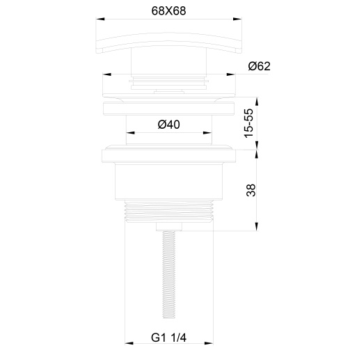 Выпуск для ванны и раковины Wonzon & Woghand WW-88SS13-BN - фото 2