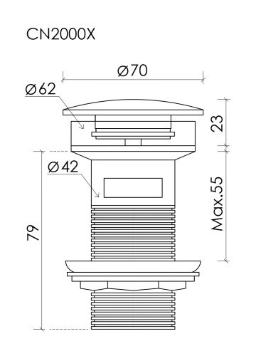Донный клапан для раковины Ceramica Nova CN2000x - фото 2
