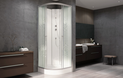 Душевая кабина AvaCan L901N 100х100 четверть круга без крыши ориентация универсальная - фото 2