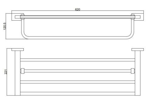 Полка в ванную комнату BELZ B90424 - фото 2