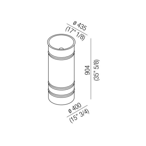 Раковина керамическая Agape Vieques 44 см ACER0798FZZ напольная цвет белый без отверстий под смеситель - фото 2