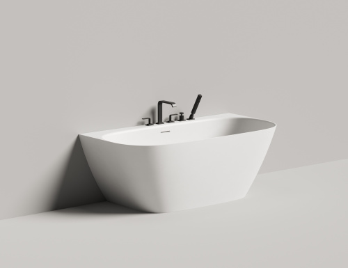 Ванна из литьевго мрамора Salini SOFIA 102517G 160х80 пристенная асимметричная - фото 4