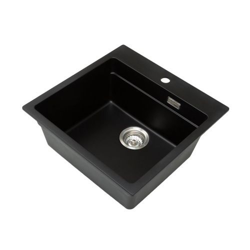 Кухонная мойка Grandex Aqua 500404 51х51 цвет черный поверхность матовая - фото 2