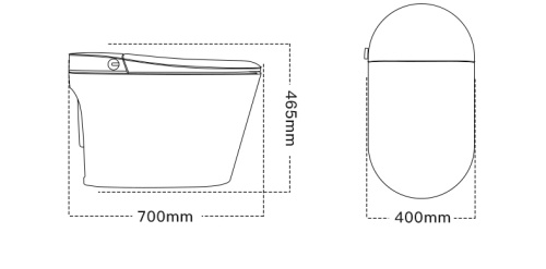 Электронный унитаз-биде напольный Timo ТЕ-741  белый с сиденьем микролифт безободковый смыв торнадо - фото 2