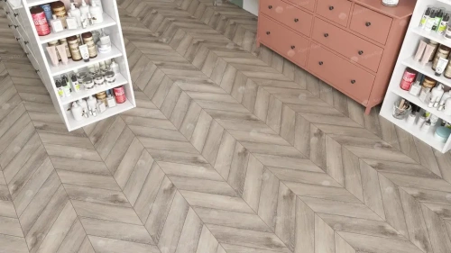 SPC ламинат Alpine Floor Chervon Alpine ECO 18-8 MC Дуб Исида Chevron толщина 0.5 см 43 класс 600х127 - фото 2