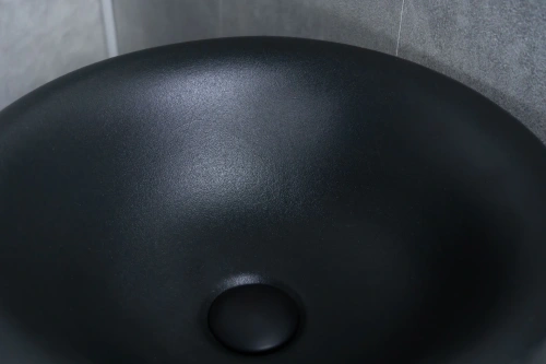 Раковина керамическая Gid Autonomo 81110 40х40 напольная цвет черный без отверстий под смеситель - фото 3
