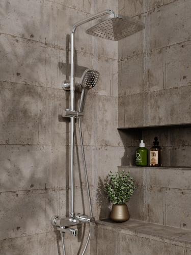 Душевая стойка Orange Otto M22-811cr настенная цвет хром - фото 3