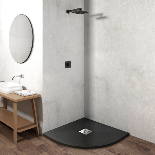 Душевой поддон Vincea H25 VST-4SQ9090A 90х90 искусственный камень антрацит - фото 2