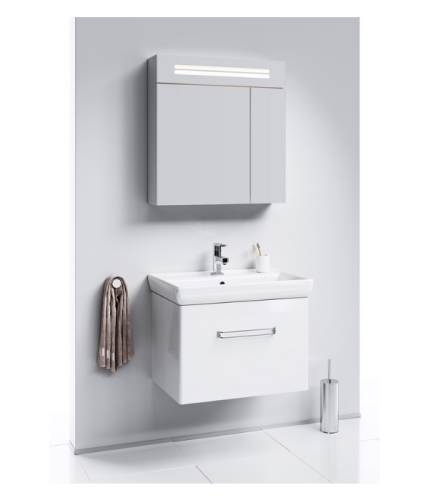 Зеркало-шкаф Aqwella Y Neo.04.06 60х15х76 подвесной цвет белый - фото 2