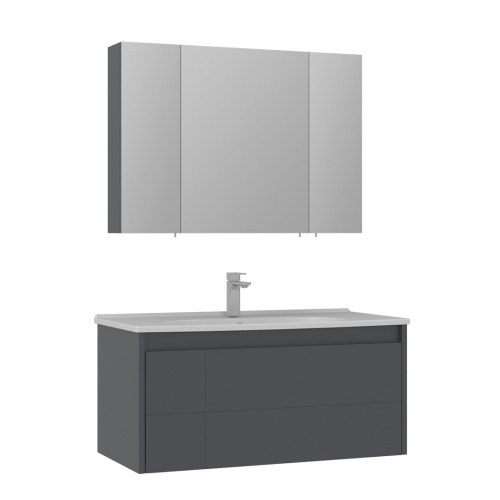 Тумба с раковиной Orka Likya 5002489 100х50х46 цвет антрацит матовый - фото 2