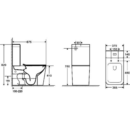 Унитаз напольный с бачком WeltWasser WW GELBACH 001 XL GL-WT (10000003734) белый глянцевый с сиденьем микролифт безободковый душевой смыв - фото 3