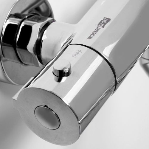 Смеситель для ванны Wasserkraft Berkel 4800 4822L Thermo настенный хром с термостатом - фото 4