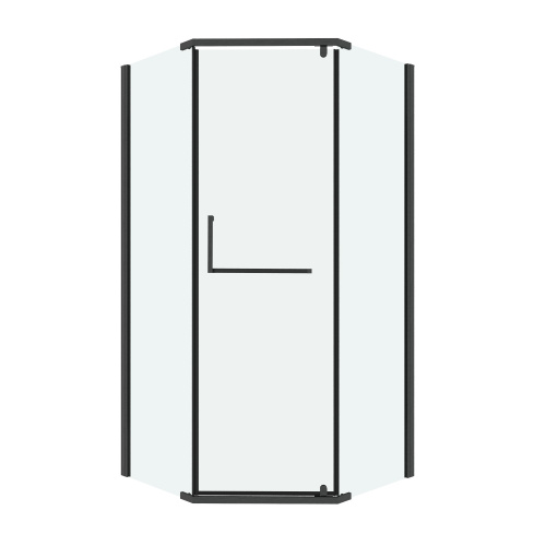 Душевой уголок Grossman Pragma 302.K33.03.1010.42.00 100х100 стекло прозрачное профиль графит матовый без поддона