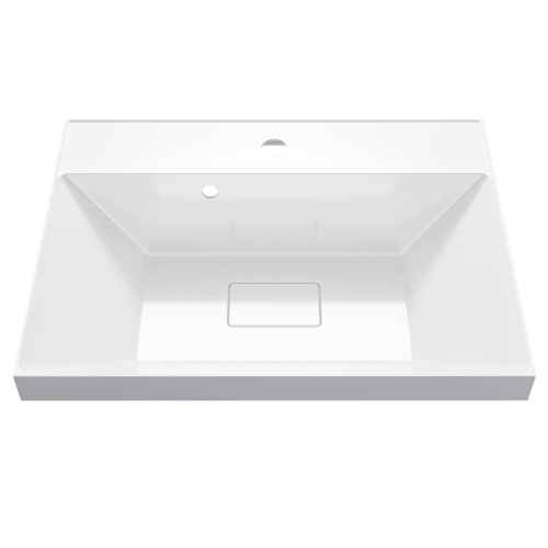 Раковина из литьевого мрамора Uperwood Classic New 291021024 60х45 полувстраиваемая цвет белый - фото 5