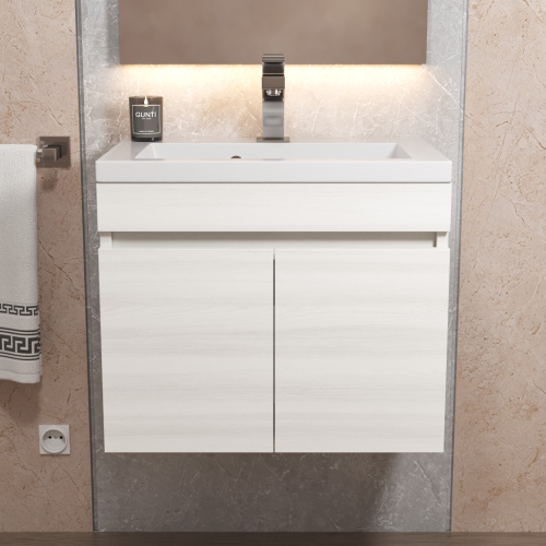 Тумба с раковиной Uperwood Eva 3930313466 49х35х43 цвет белый - фото 5