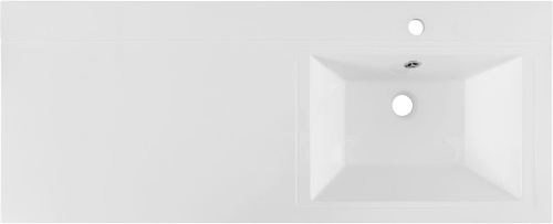 Раковина из литьевого мрамора Aquanet Персона 00168174 120х48 подвесная цвет белый 1 отверстие под смеситель - фото 5