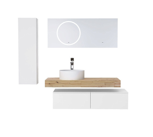 Тумба под раковину Jorno MODULARE Mdlr.01.100/P/W/JR 100х49х27 подвесная цвет белый - фото 2