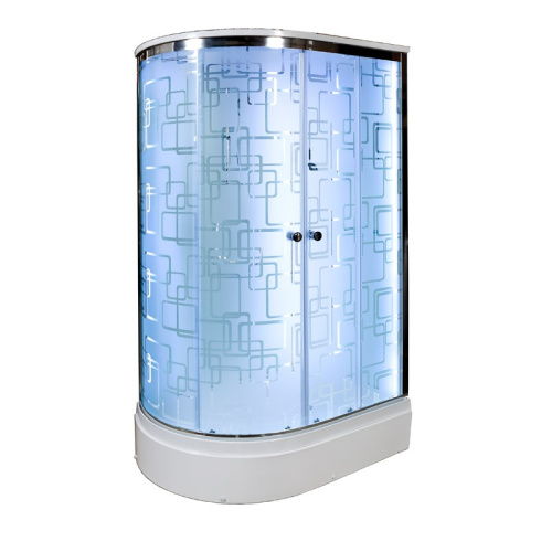 Душевая кабина AvaCan EM2712RLED+GM 120х80 асимметричная с крышей ориентация правая - фото 2