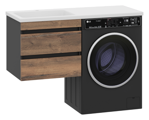 Тумба под раковину Misty Коломбо П-Кол06060-011П2Я 56х47х51 подвесная цвет серый/коричневый - фото 5