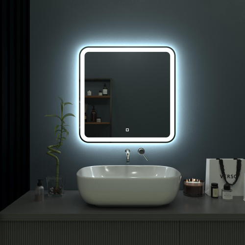 Зеркало в ванную Onika Магна 207046 70х70 цвет белый - фото 5