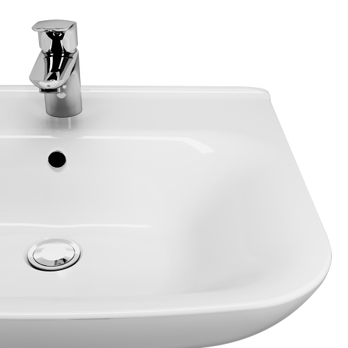 Раковина из сантехнического фарфора Am.Pm Like C804221WH 55х46 подвесная цвет белый глянцевый 1 отверстие под смеситель - фото 4