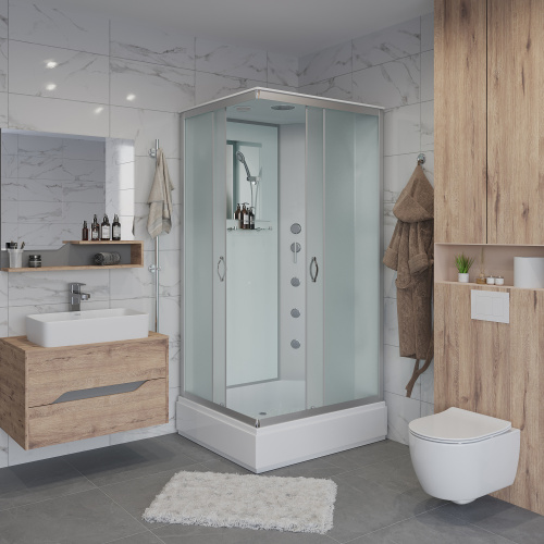 Душевая кабина Niagara Classic 339844QG 90х80 прямоугольная с крышей ориентация универсальная - фото 3