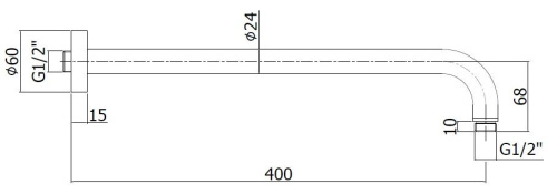 Держатель для верхнего душа Paffoni Lusso ZSOF034BO белый - фото 2