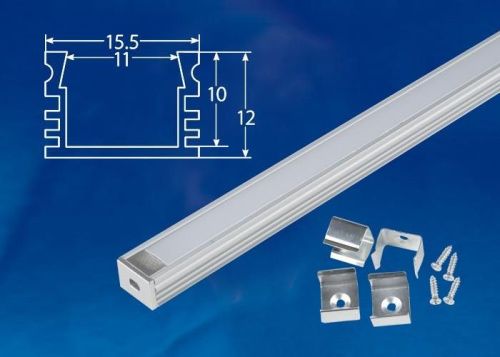Профиль (UL-00005029) Uniel UFE-K UFE-K10 Silver/Frozen 200 Polybag - фото 2