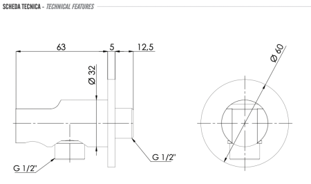 Держатель для душа Remer 337MNO черный