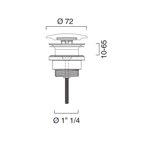 Донный клапан для раковины Catalano 9050500001/9050600001 - фото 2