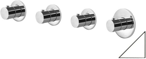 Смеситель для ванны с душем Paffoni Modular Box MDE019BO настенный белый с термостатом