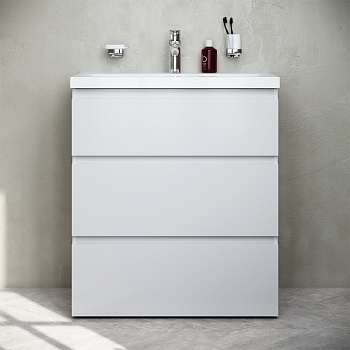 Тумба под раковину Am.Pm Gem S M91FSX0752WG 75х43х81 напольная цвет белый глянцевый