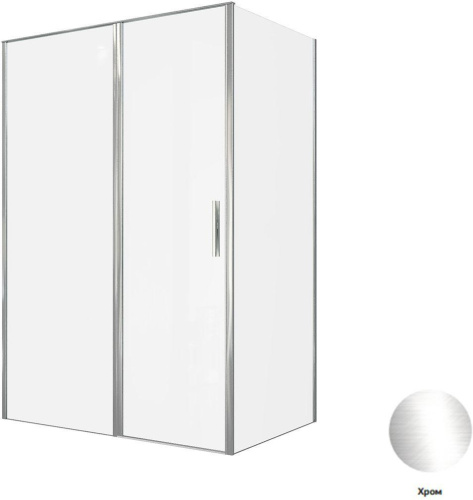 Душевой уголок Allen Brau Priority 3.31034.00 + 3.31043.00 140х90 стекло прозрачное профиль хром глянцевый без поддона - фото 5