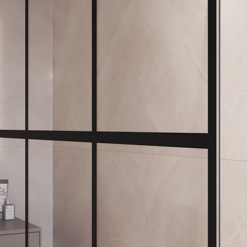 Душевая перегородка RGW Walk In 35101810-84 100х200 стекло с рисунком профиль черный - фото 3