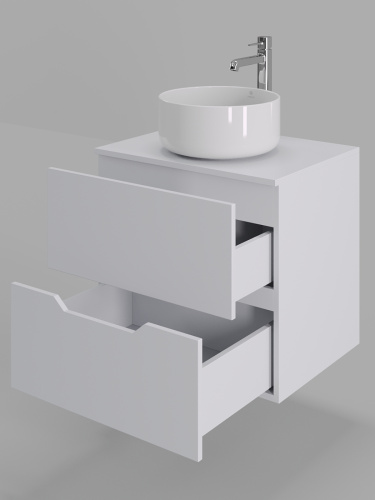 Тумба с раковиной Orange Line Li-60TuwMDF+B07-345W 61х46х72 - фото 4