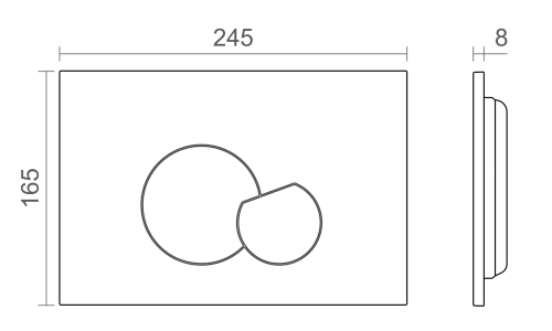 Клавиша смыва механическая Ctesi Thea BK0202163 цвет хром матовый - фото 2