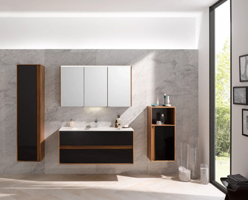 Шкаф Vitra Metropole 58208 40х35х90 подвесной цвет сливовое дерево - фото 3