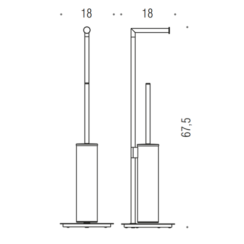 Стойка с аксессуарами для ванной Colombo Mini B4018.CR - фото 2