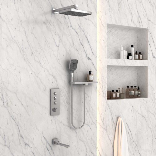 Душевая система Vincea VSFW-431T1RCH встраиваемая в стену с термостатом