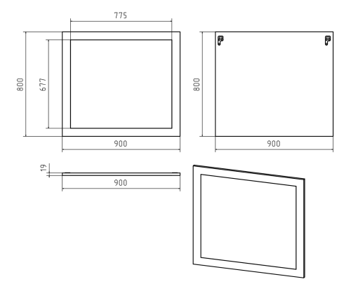 Зеркало в ванную Misty Купер П-Куп02090-012 90х80 цвет белый - фото 3