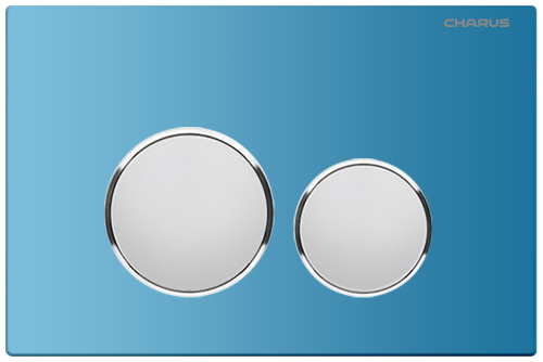 Клавиша смыва механическая CHARUS Bagliore FP.330.AQUABLUE.10 цвет синий