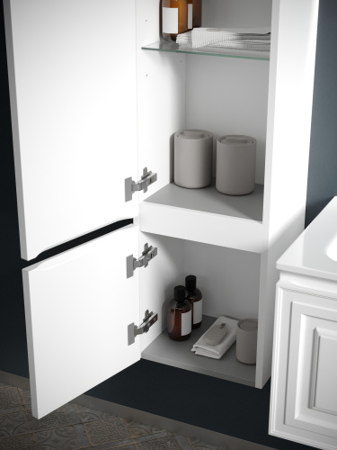 Шкаф-пенал Sancos Very PVR35LW 35х30х160 подвесной цвет белый - фото 4