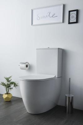 Унитаз напольный с бачком Vitra Sento 9830B003-7203 белый с сиденьем микролифт смыв торнадо - фото 2