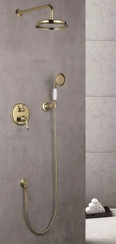 Душевая система Rose R0235E встраиваемая в стену цвет золото - фото 4