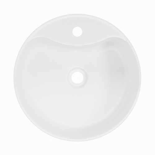 Раковина акриловая Wellsee Chalice Perfection 230615000 45х45 напольная цвет белый матовый 1 отверстие под смеситель - фото 3
