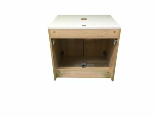 Тумба под раковину Sintesi STL.W7021 60х60 подвесная цвет коричневый - фото 4