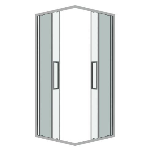 Душевой уголок Grossman Cosmo 300.K33.02.1010.10.00 100х100 стекло прозрачное профиль хром глянцевый без поддона - фото 2