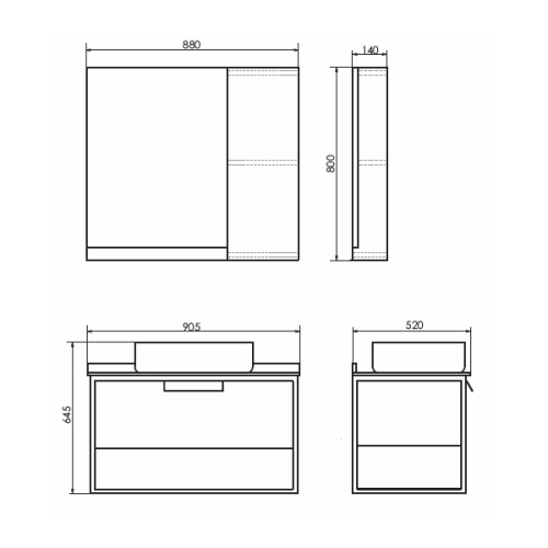 Зеркало-шкаф Comforty Кёльн 00004147987CF 88х14х80 подвесной цвет дуб темный - фото 2