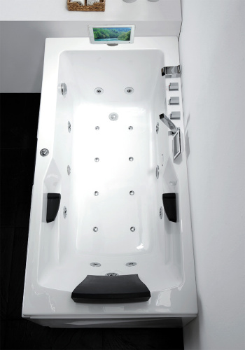 Ванна акриловая гидромассажная Gemy G9066 II O L 171х86 пристенная прямоугольная с каркасом - фото 3