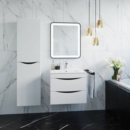 Тумба с раковиной IDDIS Cloud CLO80W0i95K 80х47х50 подвесная цвет белый - фото 3